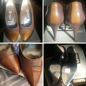 Givenchy 1979 Genuine Vintage Capped Leathet Colorblock Uppers Classic Pumps